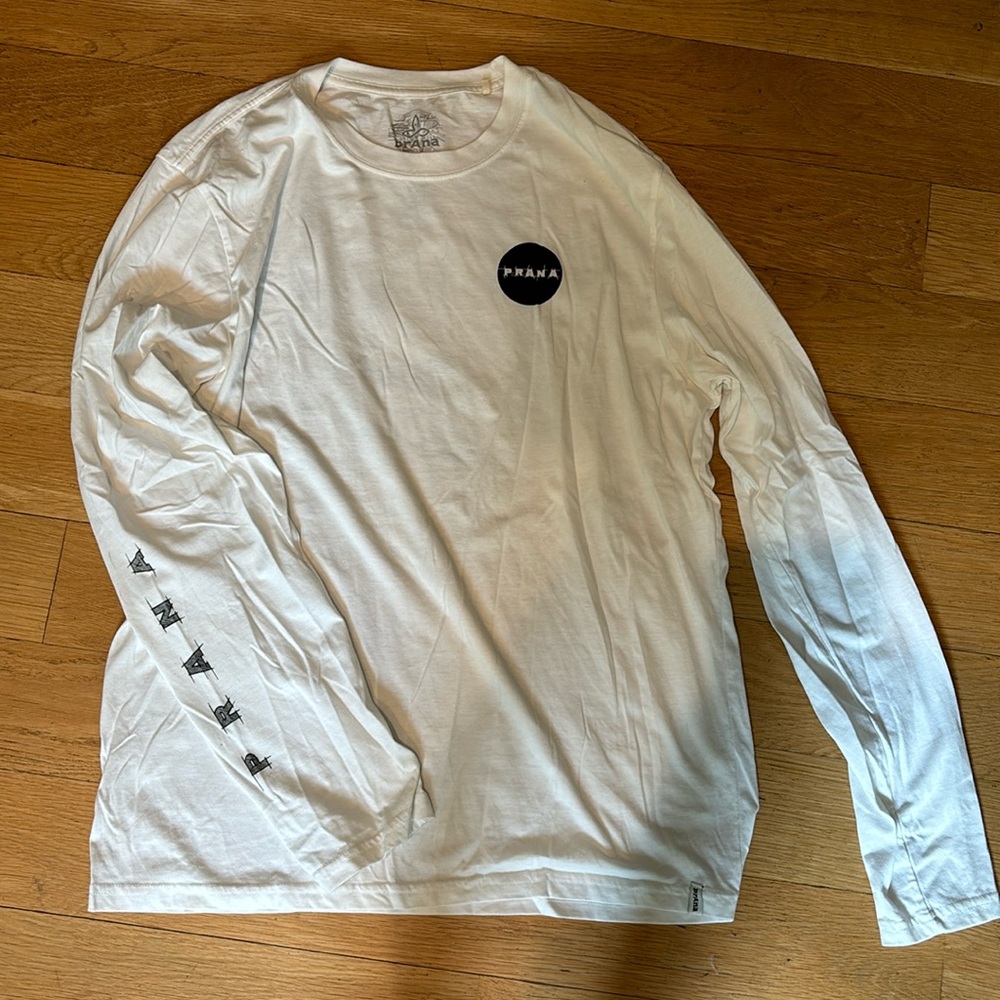 White Prana Long Sleeve tee